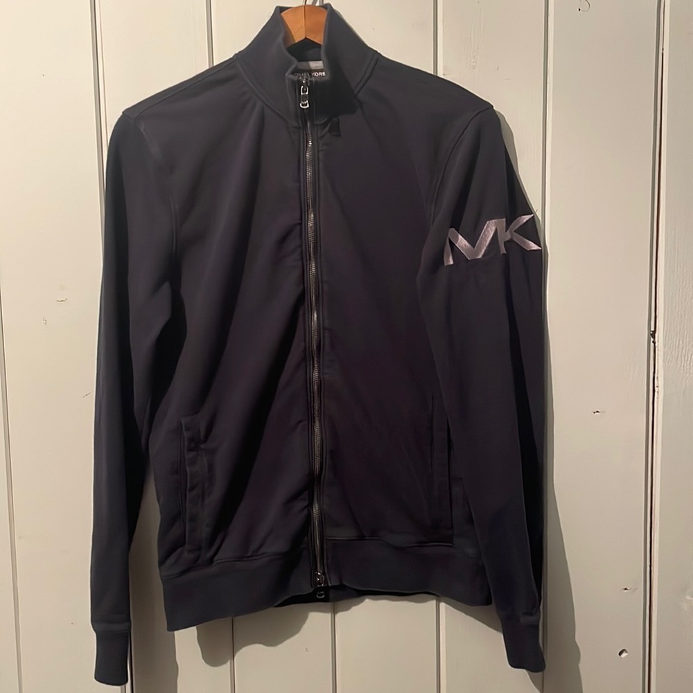 Michael Kors Black Zip Up Sweater